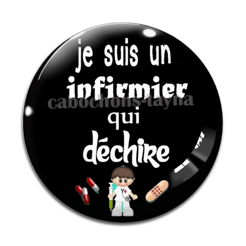 Cabochon infirmier qui déchire résine - ou verre différente taille
