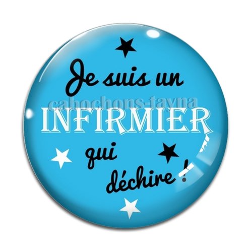 Cabochon infirmier qui déchire résine - ou verre différente taille