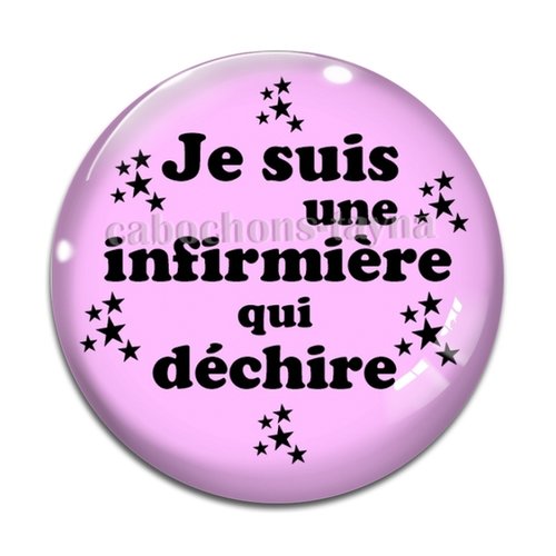 Cabochon infirmière qui déchire résine - ou verre différente taille