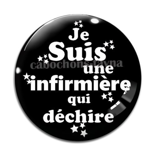 Cabochon infirmière qui déchire résine - ou verre différente taille