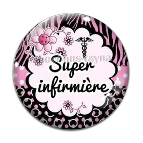 Cabochon super infirmière résine - ou verre différente taille