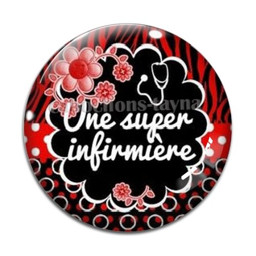 Cabochon super infirmière résine - ou verre différente taille