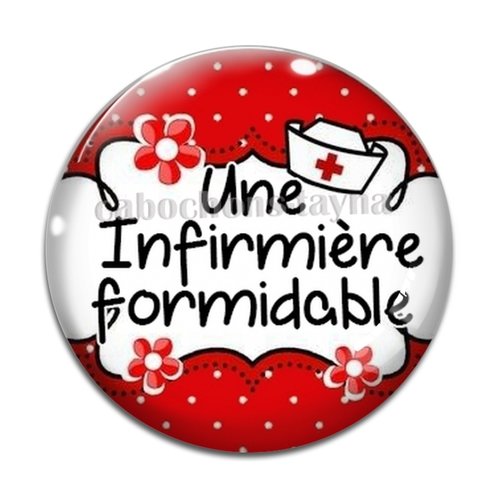 Cabochon une infirmière formidable résine - ou verre différente taille