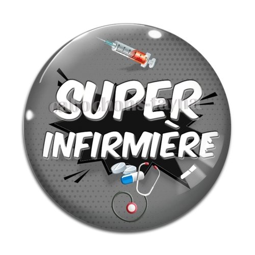 Cabochon super infirmière résine - ou verre différente taille