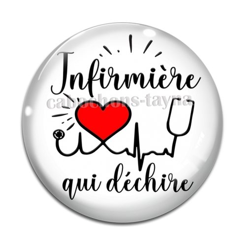 Cabochon infirmière qui déchire résine - ou verre différente taille