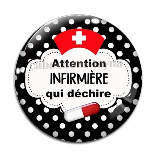 Cabochon infirmière qui déchire résine - ou verre différente taille