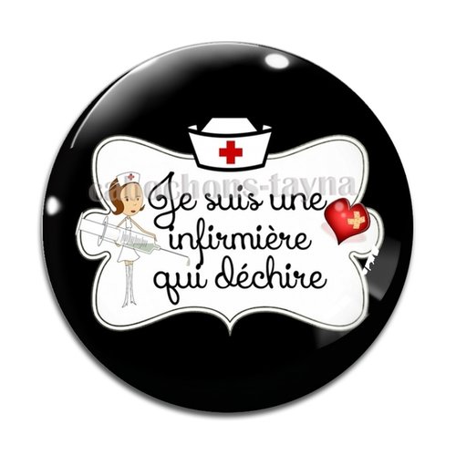 Cabochon infirmière qui déchire résine - ou verre différente taille