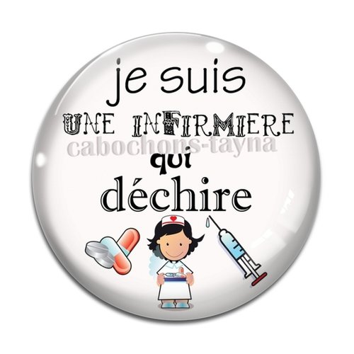 Cabochon infirmière qui déchire résine - ou verre différente taille