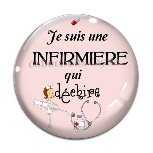 Cabochon infirmière qui déchire résine - ou verre différente taille