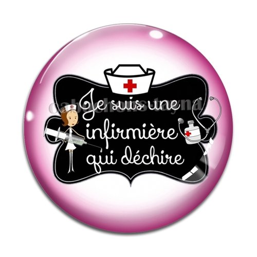 Cabochon infirmière qui déchire résine - ou verre différente taille