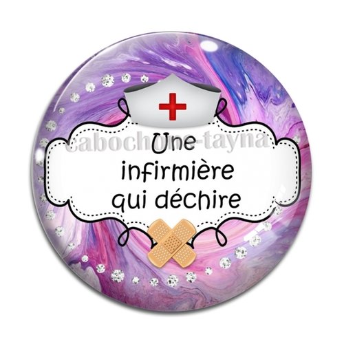 Cabochon infirmière qui déchire résine - ou verre différente taille