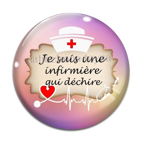 Cabochon infirmière qui déchire résine - ou verre différente taille