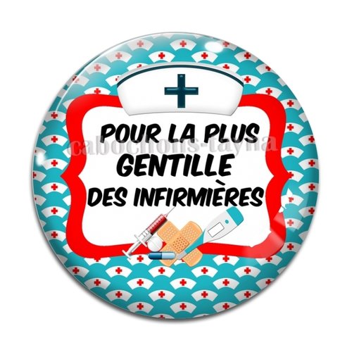 Cabochon chouette infirmière résine - ou verre différente taille