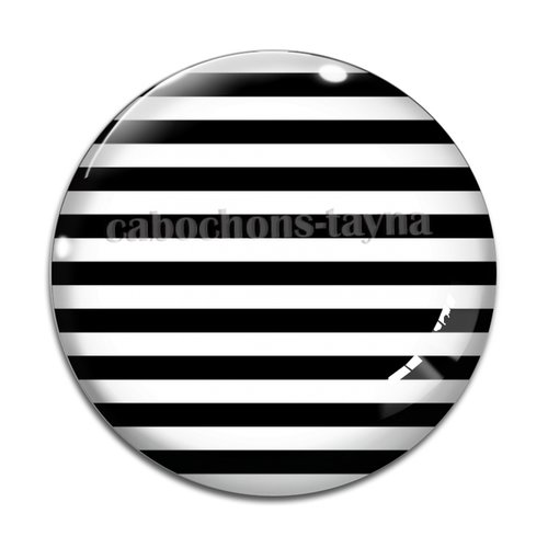 Cabochon rayure résine - ou verre rond différente taille