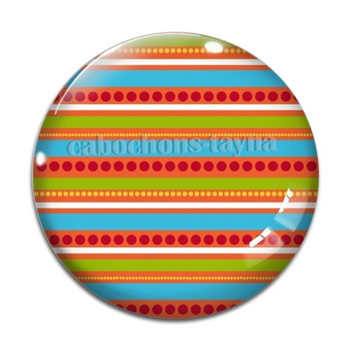 Cabochon rayure résine - ou verre rond différente taille
