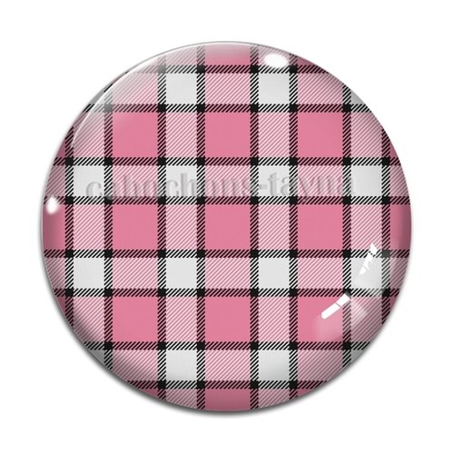 Cabochon carreaux rayure résine - ou verre rond différente taille