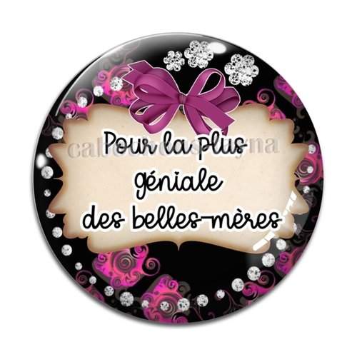 Cabochon belle mère géniale, cabochon résine - ou verre rond différente taille
