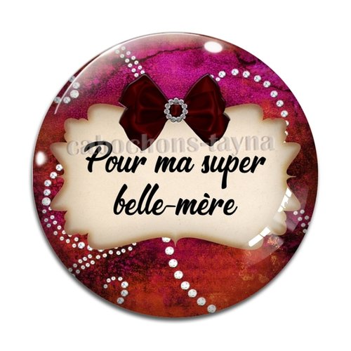 Cabochon super belle mère, cabochon résine - ou verre rond différente taille