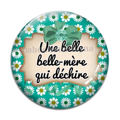 Cabochon belle mère qui déchire, cabochon résine - ou verre rond différente taille