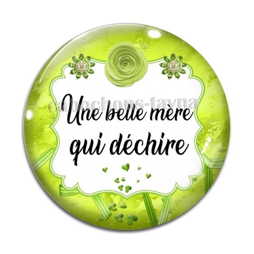 Cabochon belle mère qui déchire, cabochon résine - ou verre rond différente taille