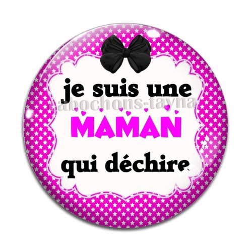 Cabochon maman qui déchire cabochon résine - ou verre rond différente taille