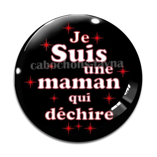 Cabochon maman qui déchire cabochon résine - ou verre rond différente taille