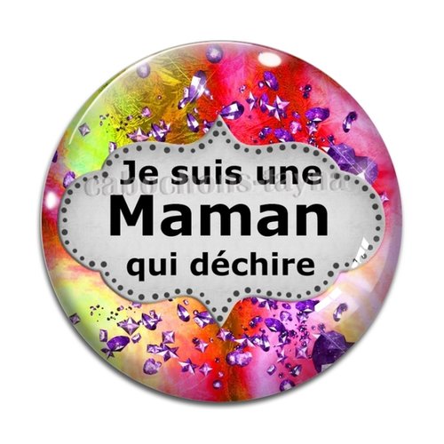 Cabochon maman qui déchire cabochon résine - ou verre rond différente taille