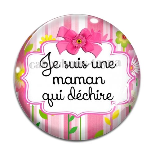 Cabochon maman qui déchire cabochon résine - ou verre rond différente taille