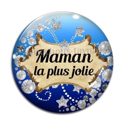 Cabochon jolie maman, cabochon résine - ou verre rond différente taille