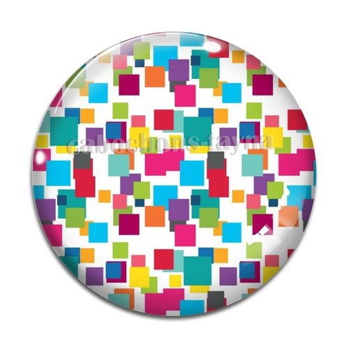 Cabochon carreaux, cabochon résine - ou verre rond différente taille
