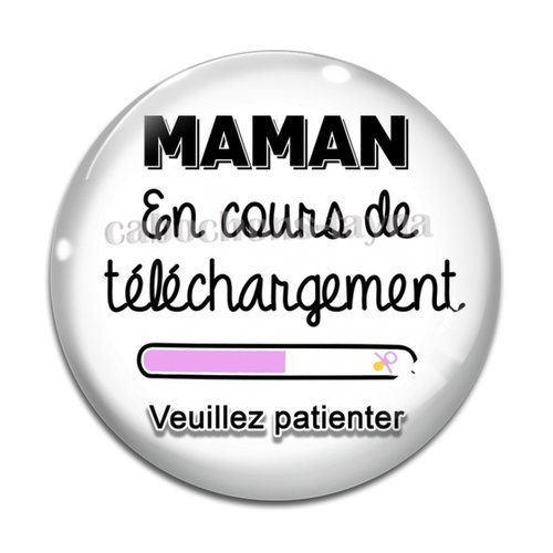 Cabochon future maman, cabochon résine - ou verre rond différente taille
