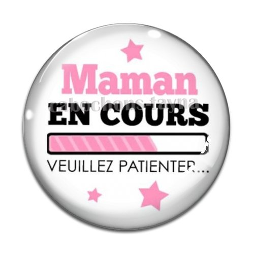 Cabochon future maman, cabochon résine - ou verre rond différente taille