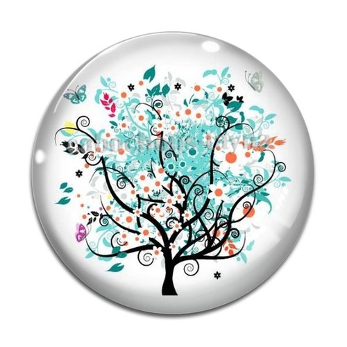 Cabochon arbre de vie, cabochon résine - ou verre rond différente taille