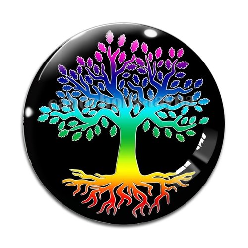 Cabochon arbre de vie, cabochon résine - ou verre rond différente taille