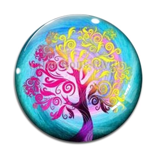 Cabochon arbre de vie, cabochon résine - ou verre rond différente taille
