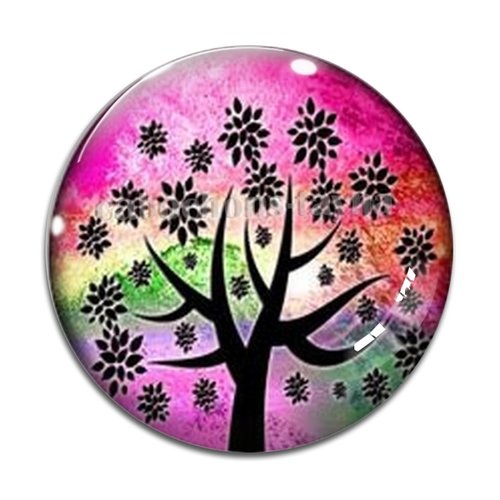 Cabochon arbre de vie, cabochon résine - ou verre rond différente taille