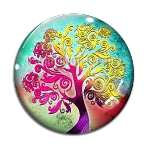 Cabochon arbre de vie, cabochon résine - ou verre rond différente taille