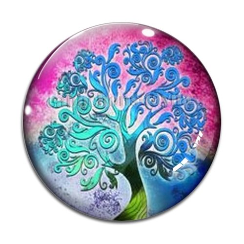 Cabochon arbre de vie, cabochon résine - ou verre rond différente taille