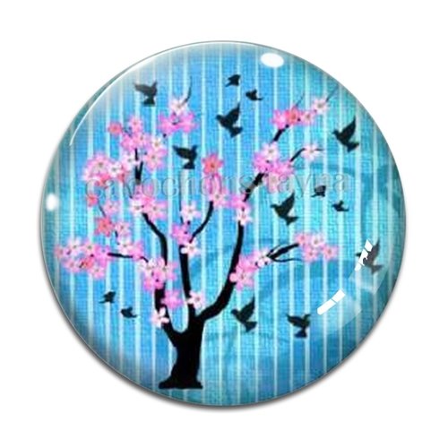 Cabochon arbre de vie, cabochon résine - ou verre rond différente taille