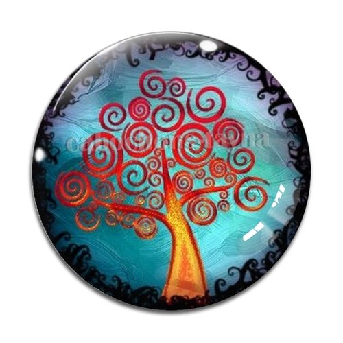 Cabochon arbre de vie, cabochon résine - ou verre rond différente taille