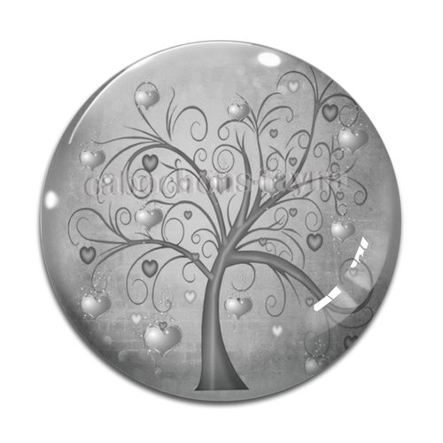 Cabochon arbre de vie, cabochon résine - ou verre rond différente taille