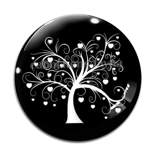 Cabochon arbre de vie, cabochon résine - ou verre rond différente taille