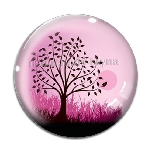 Cabochon arbre de vie, cabochon résine - ou verre rond différente taille