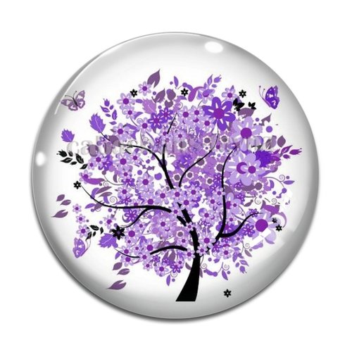 Cabochon arbre de vie, cabochon résine - ou verre rond différente taille