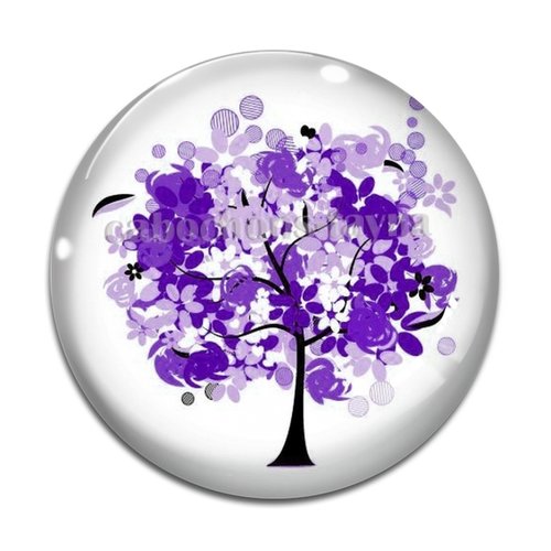 Cabochon arbre de vie, cabochon résine - ou verre rond différente taille