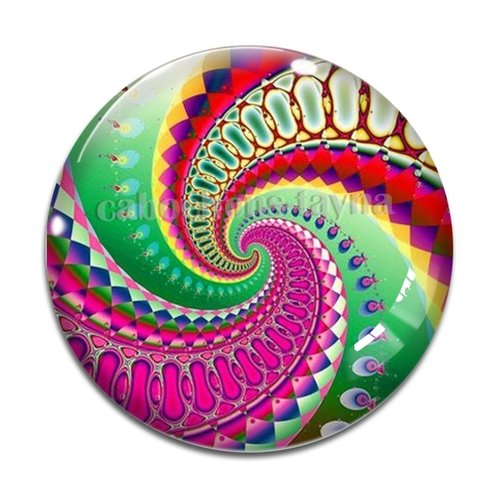 Cabochon spirale, cabochon résine - ou verre rond différente taille