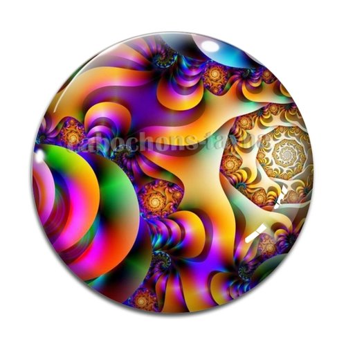 Cabochon spirale, cabochon résine - ou verre rond différente taille