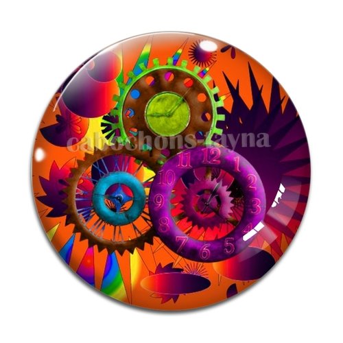 Cabochon spirale, cabochon résine - ou verre rond différente taille