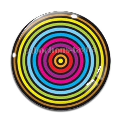 Cabochon spirale, cabochon résine - ou verre rond différente taille