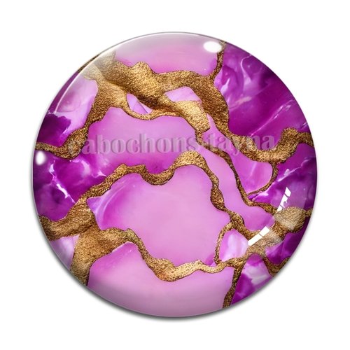 Cabochon effet marbre, cabochon résine - ou verre rond différente taille